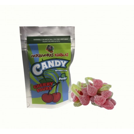 CBD Cherry Sours 25mg CBD/gummy Herbivore